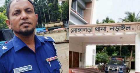 ঘুষের বিনিময়ে আসামি মুক্তি: বিপাকে লোহাগড়া থানার এএসআই ইলিয়াস ও কনস্টেবল হানিফ